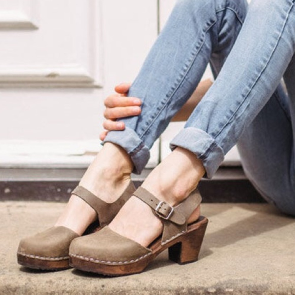 Swedish Clogs Highwood Taupe Lotta from Stockholm